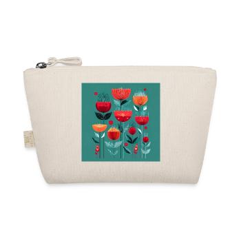 Abstract flowers in bright colors - Organic Pouch - nature - Front