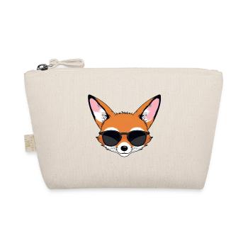 Cool fox face with sunglasses - Organic Pouch - nature - Front