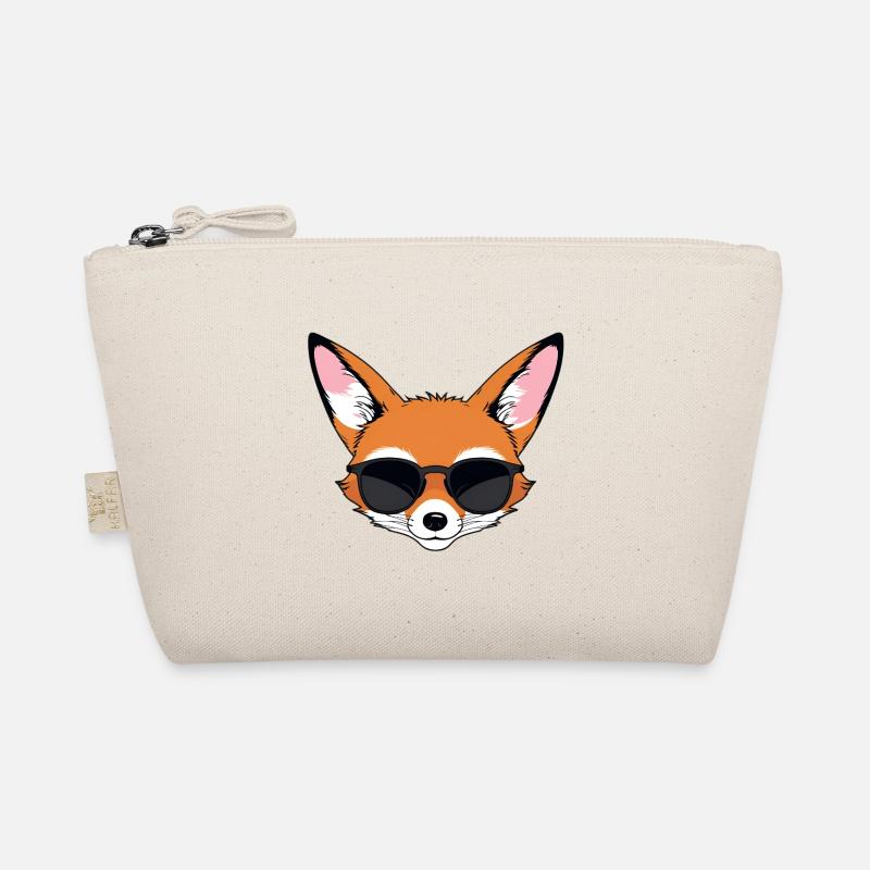 Visage de renard cool avec des lunettes de soleil Trousse biologique