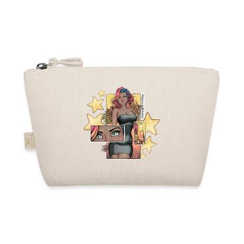 Vibrant Birthday Girl with Sparkling Stars - Organic Pouch - nature - Front