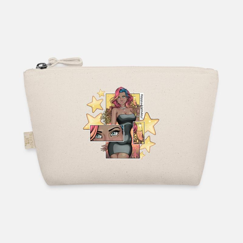 Lebendiges Geburtstagskind mit funkelnden Sternen Bio-Täschchen