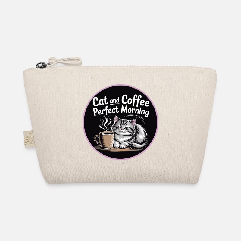 Katzenliebe und Kaffeegenuss Bio-Täschchen
