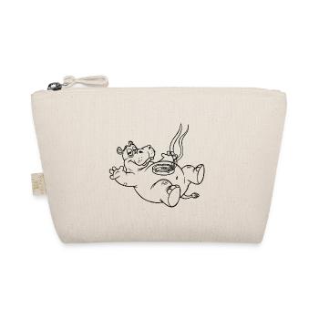 Witziges Hippo - Bio-Täschchen - Natur - Vorne