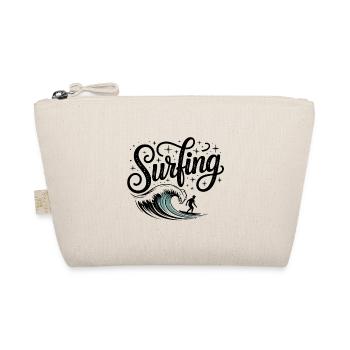 Surfen - Cooles Surfer-Logo - Bio-Täschchen - Natur - Vorne