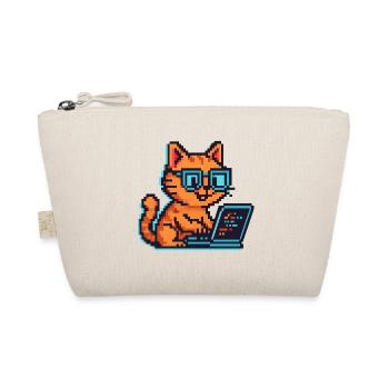 Chats pixel avec ordinateur portable et lunettes - Trousse biologique - nature - Devant