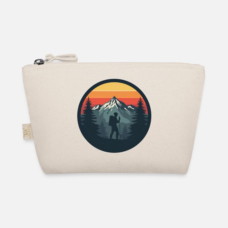 Randonneur aventureux au coucher du soleil Trousse biologique