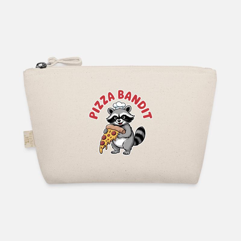 Racoon with pizza slice and chef's hat Organic Pouch