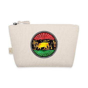 Elephant motif with reggae symbol - Organic Pouch - nature - Front