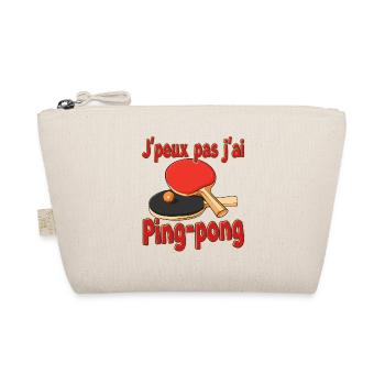 Ping-Pong Drawing Humor I Can't - Organic Pouch - nature - Front