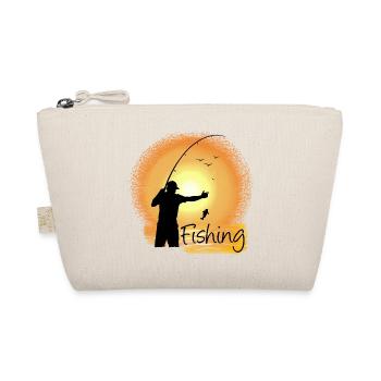 Evening fishing with sunset silhouette - Organic Pouch - nature - Front