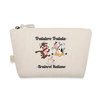 Cheerful cows and bull on coffee background - Organic Pouch - nature - Front