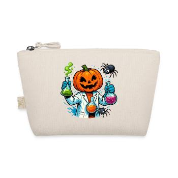 Spooky Halloween Pumpkin Chemistry Scientist - Organic Pouch - nature - Front