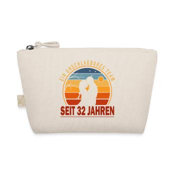 32 Jahre Beziehung Geschenk Ehemann Ehefrau - Bio-Täschchen - Natur - Vorne