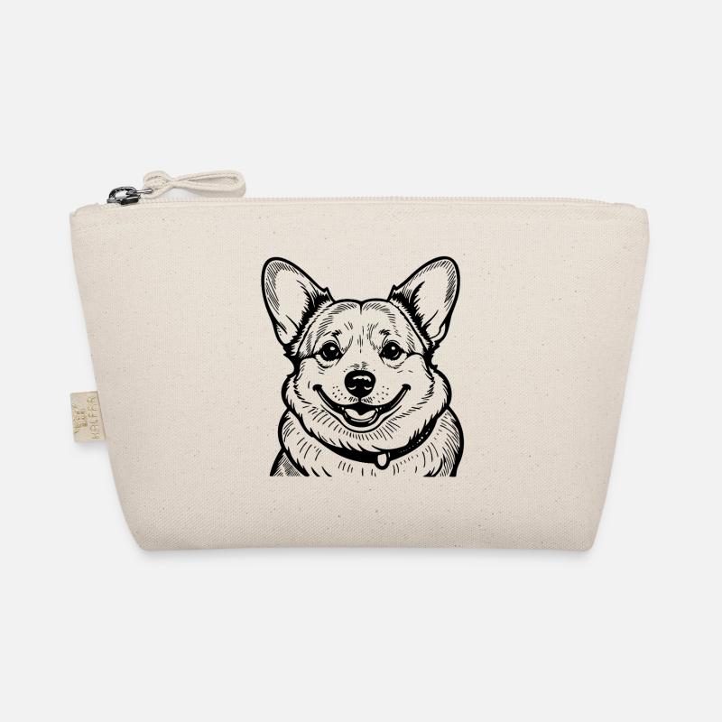 Corgi Hund Illustration Bio-Täschchen