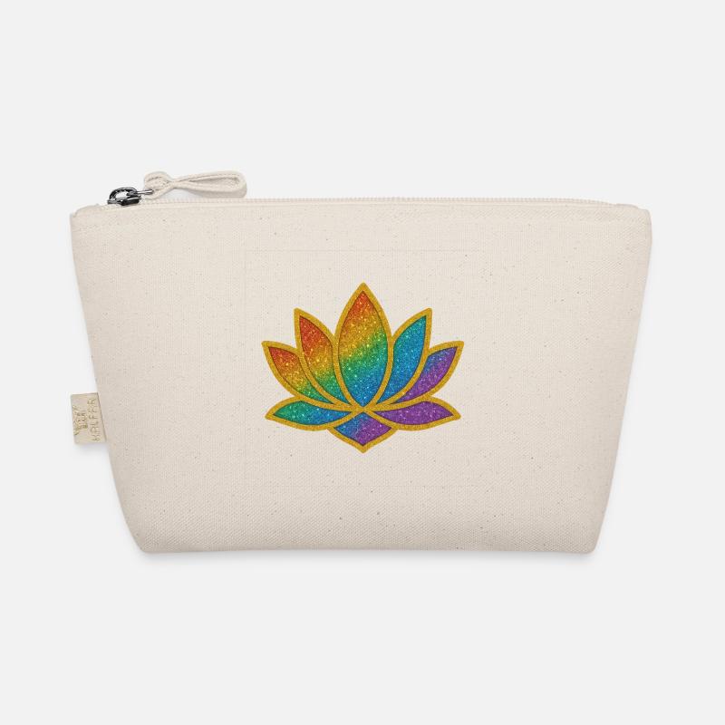 Glitzernder Regenbogen Lotus Bio-Täschchen