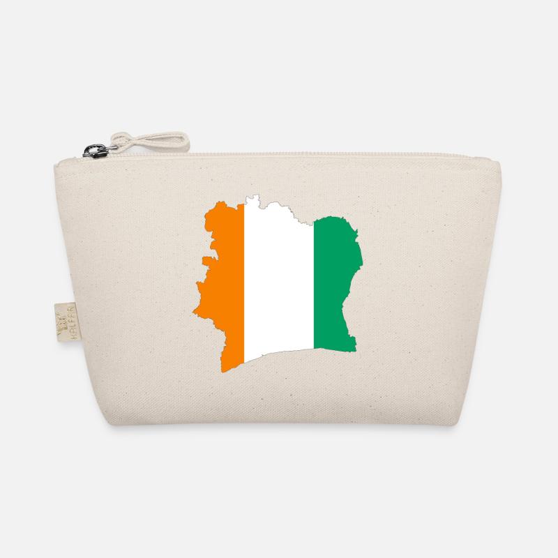 Stylized tricolor ivory coast map Organic Pouch