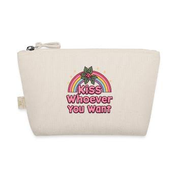 Kiss Whoever You Want – Regenbogen Mistelzweig - Bio-Täschchen - Natur - Vorne