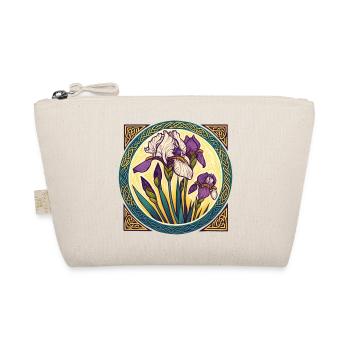 Intricate Irish Iris Celtic Artwork - Organic Pouch - nature - Front