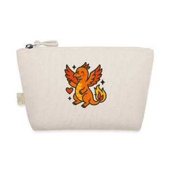 Dino_mit_Herz_im_Herbst - Organic Pouch - nature - Front