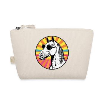 Casual horse sunglasses design - Organic Pouch - nature - Front
