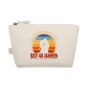 48 Jahre Unschlagbares Team Liebesgeschenk Paar - Bio-Täschchen - Natur - Vorne