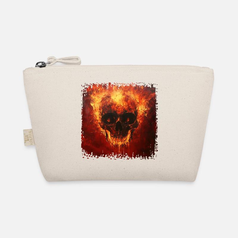 Fiery skull Organic Pouch