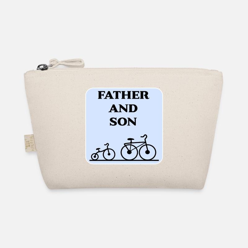 Radfahren mit Vater und Sohn Bio-Täschchen
