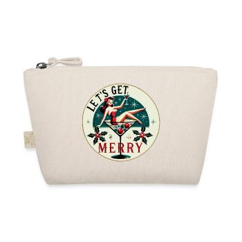 Festive Pin-Up Cocktail Design - Organic Pouch - nature - Front
