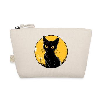 Illustration de chat félin doré au clair de lune - Trousse biologique - nature - Devant
