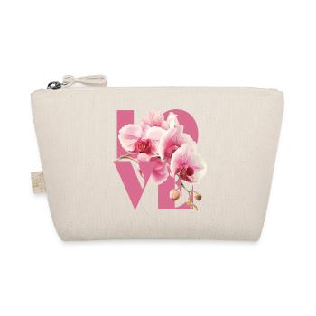 Elegantes Orchideen-Blumendesign - Bio-Täschchen - Natur - Vorne