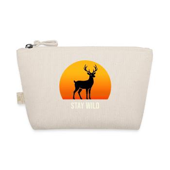 Hirsch im Sonnenuntergang – Stay Wild - Bio-Täschchen - Natur - Vorne