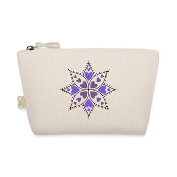 Mandala cœurs violets - Trousse biologique - nature - Devant