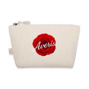 Red Rose with Avenir Text Design - Organic Pouch - nature - Front