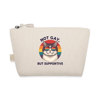 Not Gay But Supportive – Katze & Regenbogen - Bio-Täschchen - Natur - Vorne