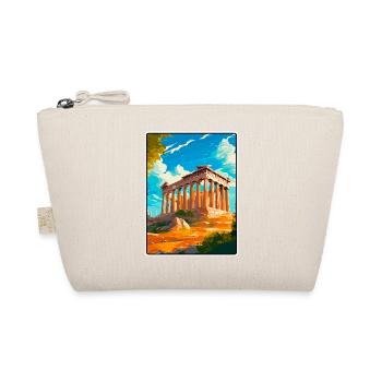 Ancient Greek Temple Illustration - Organic Pouch - nature - Front
