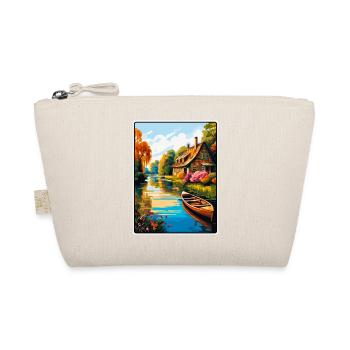 Giethoorn Niederlande Herbst Fluss Reise Poster - Bio-Täschchen - Natur - Vorne
