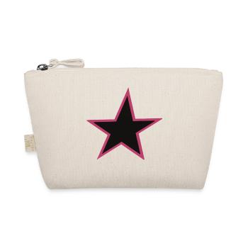 Pink Border Star Design - Organic Pouch - nature - Front