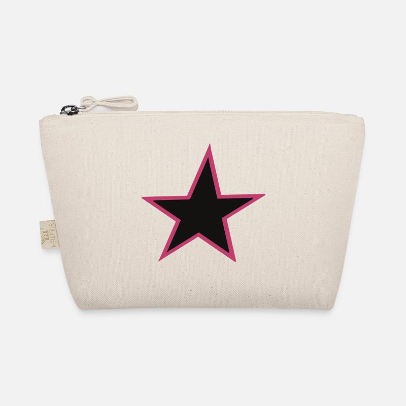 Pink Border Star Design Organic Pouch