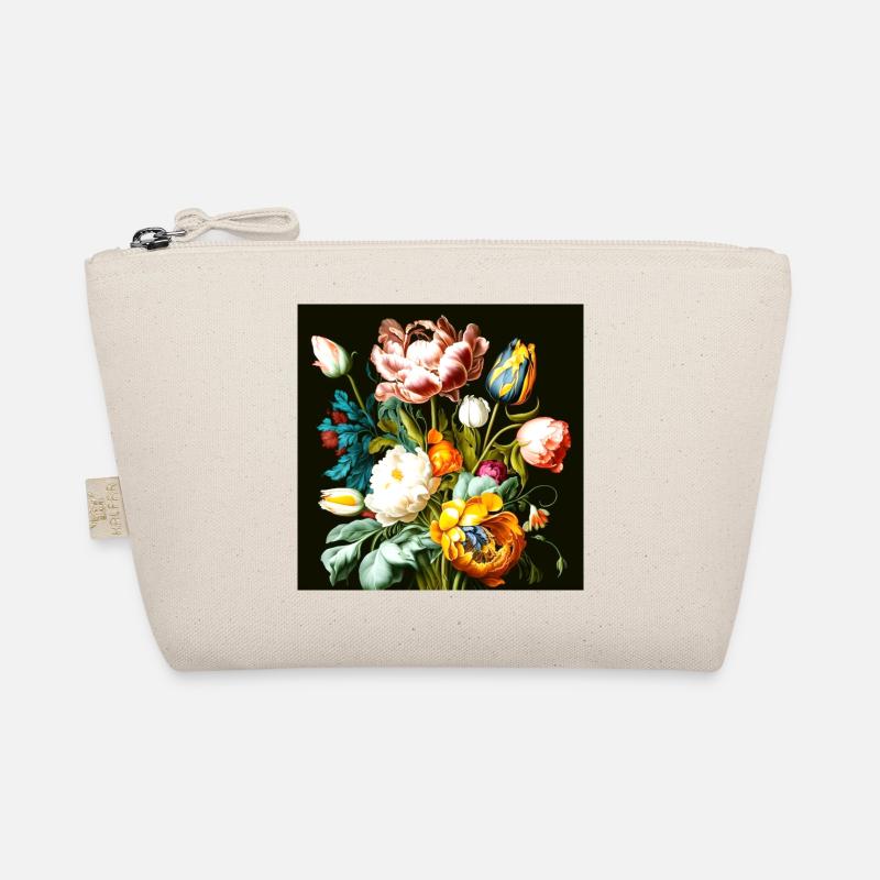 Composition florale texturée sur noir Trousse biologique