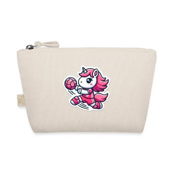 Unicorn Handball in Neon Pink - Organic Pouch - nature - Front