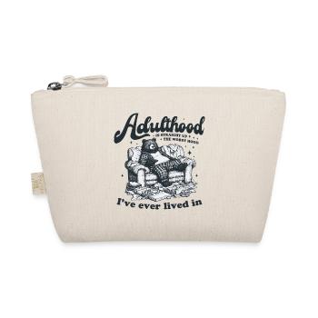 Adulthood Is Straight Up the Worst Hood Bear Couch - Organic Pouch - nature - Front