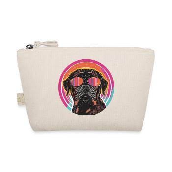 Chic dog with sunglasses - Organic Pouch - nature - Front