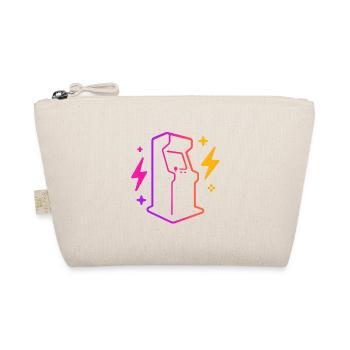 Retro Neon Arcade Game Outline - Organic Pouch - nature - Front