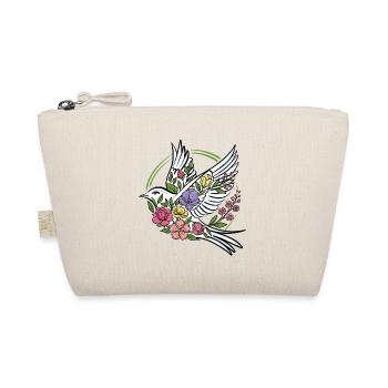 Blooming dove in flower wreath - Organic Pouch - nature - Front