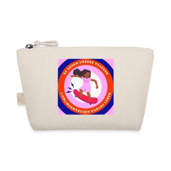 Strong Favorite Girls – Colorful Skateboard Illustrations - Organic Pouch - nature - Front