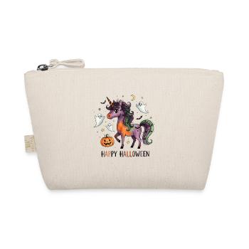 Halloween Einhorn - Bio-Täschchen - Natur - Vorne