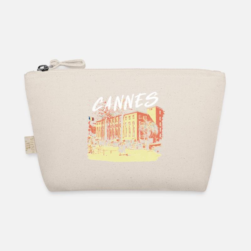 former Palais des Festivals de Cannes with palm tree Organic Pouch
