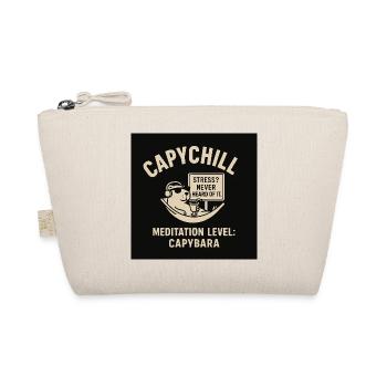 CapyChill Stressfrei Relaxen Shirt - Bio-Täschchen - Natur - Vorne