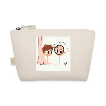 Humorous children's sketch with unicorn charm - Organic Pouch - nature - Front