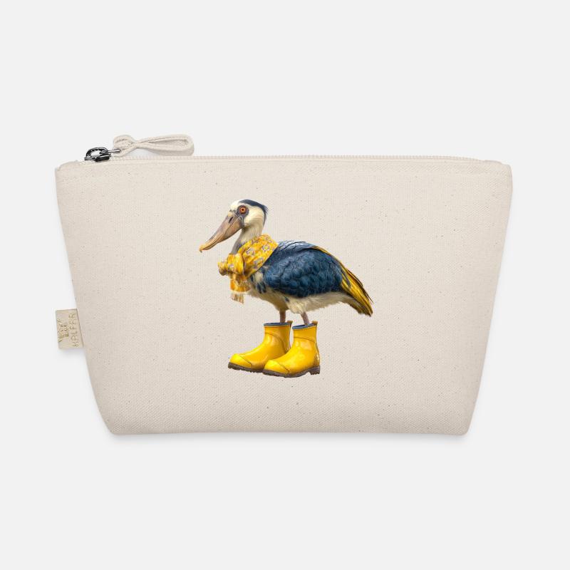Creative shoebill bird in rubber boots Organic Pouch